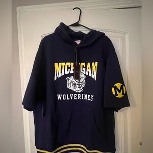 Mitchell & Ness Navy and Yellow Michigan Wolverines Hoodie